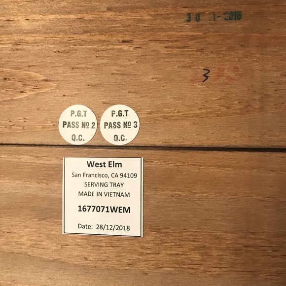 West elm real wood decorative serving tray - Picture 4 of 5